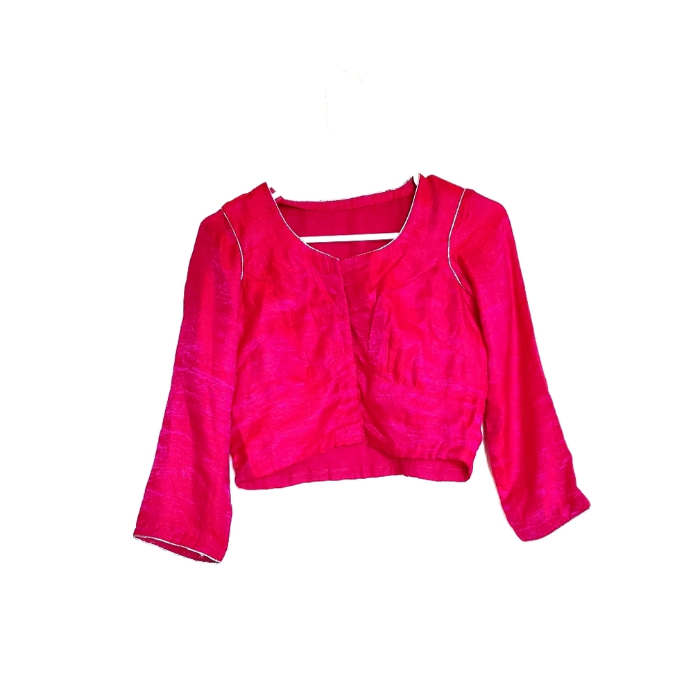 NWOT Pink Indian Saree Blouse Lehenga